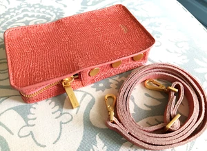 Hammitt Blush leather crossbody ID phone case with strap Retail $175 NEW! - Picture 1 of 11