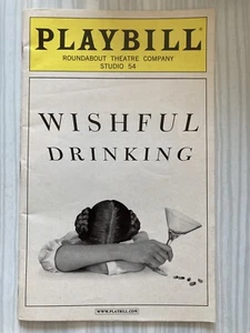 Carrie Fisher "Wishful Drinking" Broadway Playbill 2009 Studio 54 - Picture 1 of 2