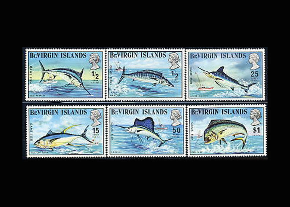 Virgin Is, Sc #243-48, MNH, 1972, vida marina, peces Foto 1 de 1