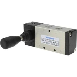 PRO SOURCE 5-Way 3-Position Hand Lever Air Valve: 128 PSI, 1/4" NPT Inlet/Outlet - Picture 1 of 4