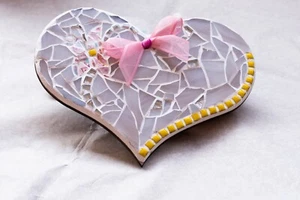 Mosaico Corazón Decorativo para el Día de San Valentín, Regalo de Cumpleaños para ella, Para mi esposa - Imagen 1 de 7