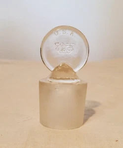 Decantador de vidrio liso superior 2 1/16" de alto 1" de diámetro Tapón de botella USA K TS 27 - Imagen 1 de 24
