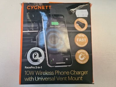 Cygnett RacePro 2 en 1 con montaje de ventilación universal y cargador inalámbrico rápido de 10 W Foto 1 de 3