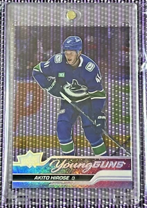 2023-24 Upper Deck Akito Hirose RC ROOKIE CARD Young Guns ACETATE #242 CASE HIT - Picture 1 of 7