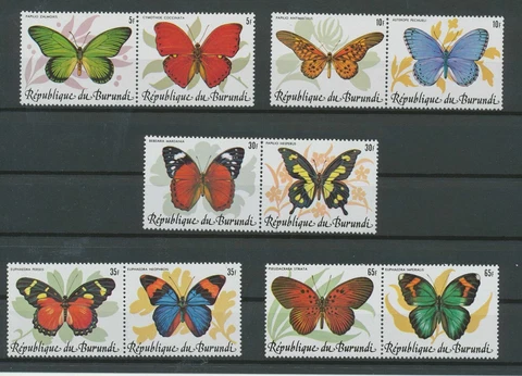 Burundi #YT890-YT899 MNH CV€280.00 1984 Butterflies [611-615 Mi1630-Mi1639] Cover