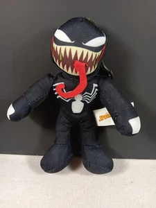 Marvel Spiderman Super Hero Venom 6” Plush Keychain Push Clip New - Picture 1 of 4