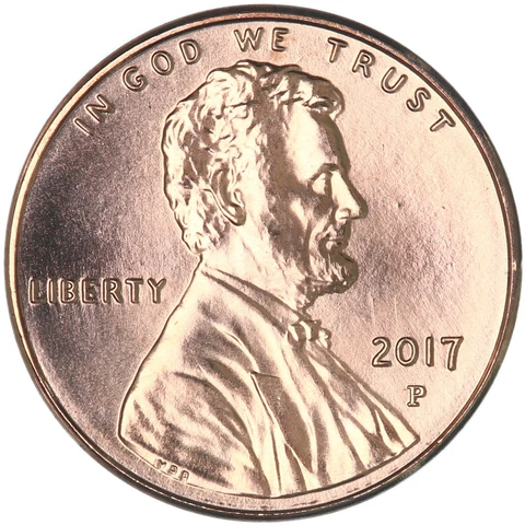 2017 P Lincoln Shield Cent Gem BU Penny US Coin Cover