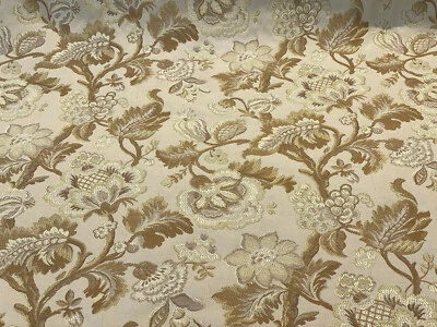 Barrow Winfrey Birch Beige M8424 Jacquard Brocade Fabric By The Yard  - Image 1 of 4