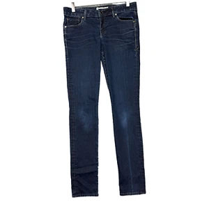 Level 99 Jeans Womens 29 Blue Skinny Straight Dark Wash Lightweight 33" Inseam - Picture 1 of 16