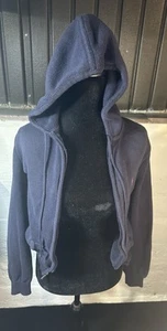 RALPH LAUREN SPORT Hoodie Sweatshirt Women’s M Navy Blue Knit Full Zip - Picture 1 of 5