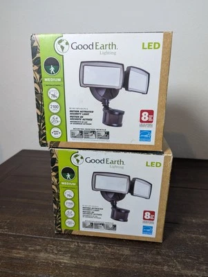 GOOD EARTH 2100-Lumen Hardwired LED Motion SECURITY LIGHT w/timer - #0804008 - Image 1 of 4