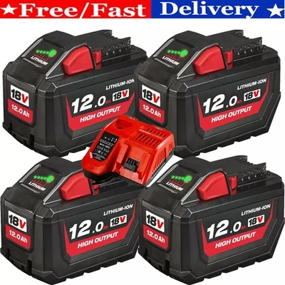 FÜR MI1WAUKEE 2x Batería Original Para Milwaukee M18 M18B5 18V XC 5.0Ah 12.0Ah Li-Ion 48-11-1860