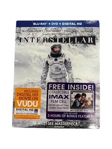 NEW Interstellar (Blu-ray/DVD, 2015, 3-Disc, IMAX Film Cell, Slipcover, Digital) - Picture 1 of 8