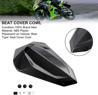 Cubierta de asiento trasero efecto fibra de carbono para 2024 2025 Kawasaki Ninja 500 EX500 Foto 1 de 4