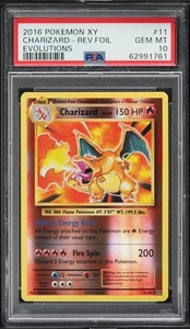 Pokemon Charizard 11/108 PSA 10 Gem Mint XY Evolutions Reverse Holo 2016 - Picture 1 of 4