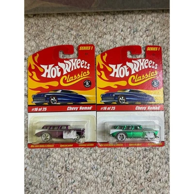 Hot Wheels Classics Series 1 Chevy Nomad #16 Diecast Car Lot Green Purple - Image 1 of 4