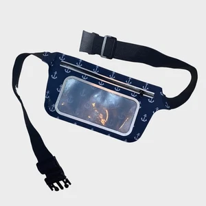 Bolso Cinturón Accesorio Nylon No Boundaries Azul Marino Estampado Ancla - Imagen 1 de 5