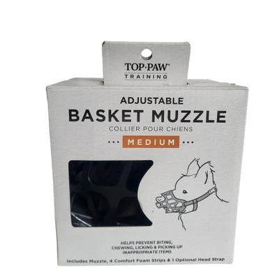 Top Paw Training Adjustable Dog/Canine Basket Muzzle, Size: Medium *NEW* - Imagem 1 de 4