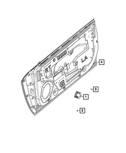Genuine Mopar Front Door Module Right 68503654AA - Picture 1 of 1