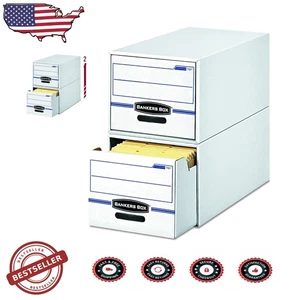 Organizadores de archivos clásicos azules/blancos de almacenamiento/cajón - perfectos para cualquier oficina - paquete de 6 - Imagen 1 de 3