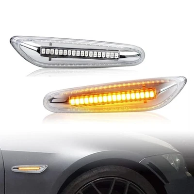 Dynamic LED Side Marker Turn Signal Light For BMW E90 E83 E92 E82 E46 E60 Foto 1 de 4