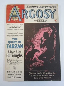 Argosy Weekly Pulp 23. August 1941 VG + Burroughs Quest of Tarzan! Finley Cover! - Bild 1 von 5