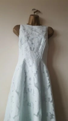 TED BAKER ✩ STUNNING ROSHI  JACQUARD LACE BURNOUT DRESS 2/10 - Image 1 of 4