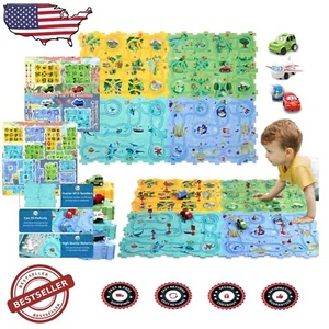 Battery-Operated Puzzle Racer Track: Engaging 48-Piece Educational Toy for Kids - Picture 1 of 11