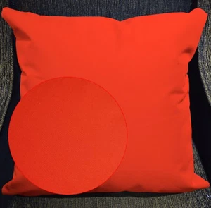 PL19a Bright Orange Canvas Water Proof Outdoor Cushion Cover/Pillow Case Custom - Picture 1 of 7