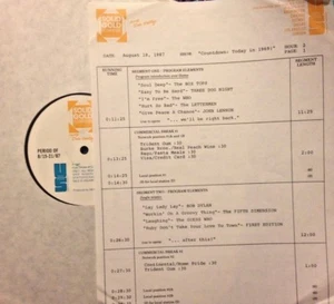 RADIO SHOW: 8/18/87 TODAY '69! BOB DYLAN, NEIL DIAMOND, JOHNNY CASH, JOHN LENNON - Picture 1 of 2
