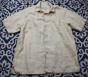 Linea Uomo Short Sleeve Button Linen Shirt Mens 2XLT - Picture 1 of 6