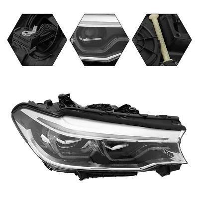 For 2017-2020 BMW 5 M5 G30 G31 540i 550 Full LED Headlight Right Passenger Side - Image 1 of 4