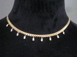 NADRI Zoe Shaky Zirkonia 18 K vergoldet Halsband Halskette 15" L - NEU!!! - Bild 1 von 10