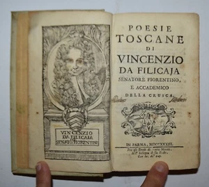 POESIE TOSCANE – fig. 1723 – Filicaja – Parma - Foto 1 di 8