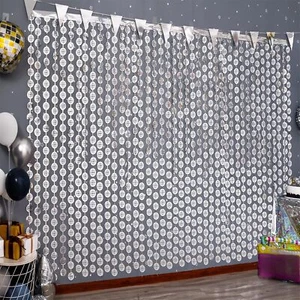 Disco Party Decorations, 4 Pack Disco Ball Photo Booth Props,3.3x6.6 ft Silver - Picture 1 of 8