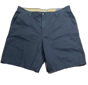 NWT IZOD Navy Blue Flat Front Shorts W/ Belt Loops and Button Accents 38" waist - Picture 1 of 7