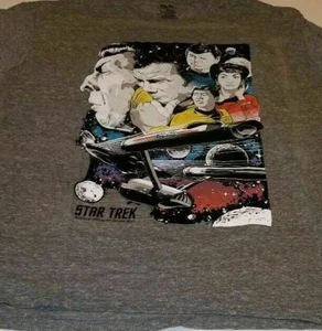 Star Trek Group Shot Original Cast Crew Herren Vintage Classic Retro Shirt - Bild 1 von 3
