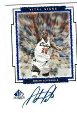 Adrian Peterson 1999 SP Top Prospects Vital Signs #AP Autograph Rookie 