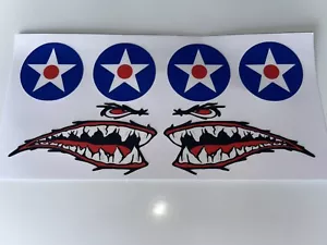Cox .049 P-40 Warhawk Airplane Red Sticker Set (Reproduction) - Picture 1 of 1