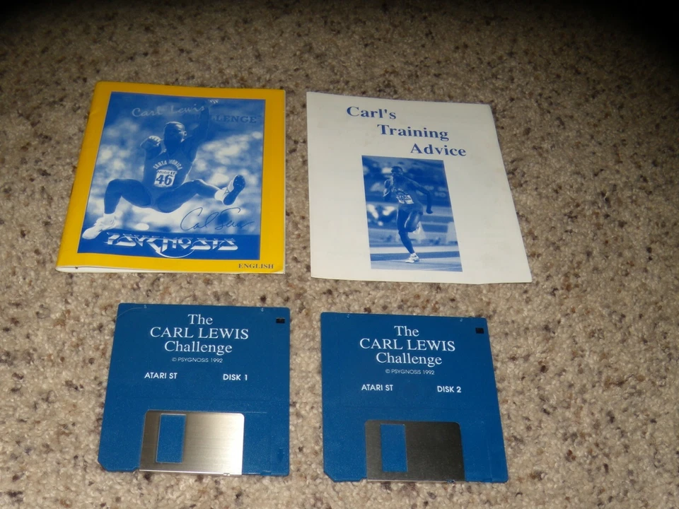 Carl's Training Advice Atari ST Game on 3.5" disks with pictured items.  Tested - Image 1 of 1