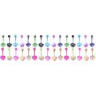  30 Pcs Belly Button Puncture Pin Ring Navel Stud Girls Rings Heart