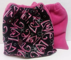 LOVE FUCHSIA FLEECE stirrup covers horse saddle protector SPUR BAG - Picture 1 of 1