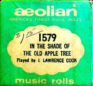 AEOLIAN Word Roll IN THE SHADE OF THE OLD APPLE TREE 1579 Player Piano Roll - Picture 1 of 1