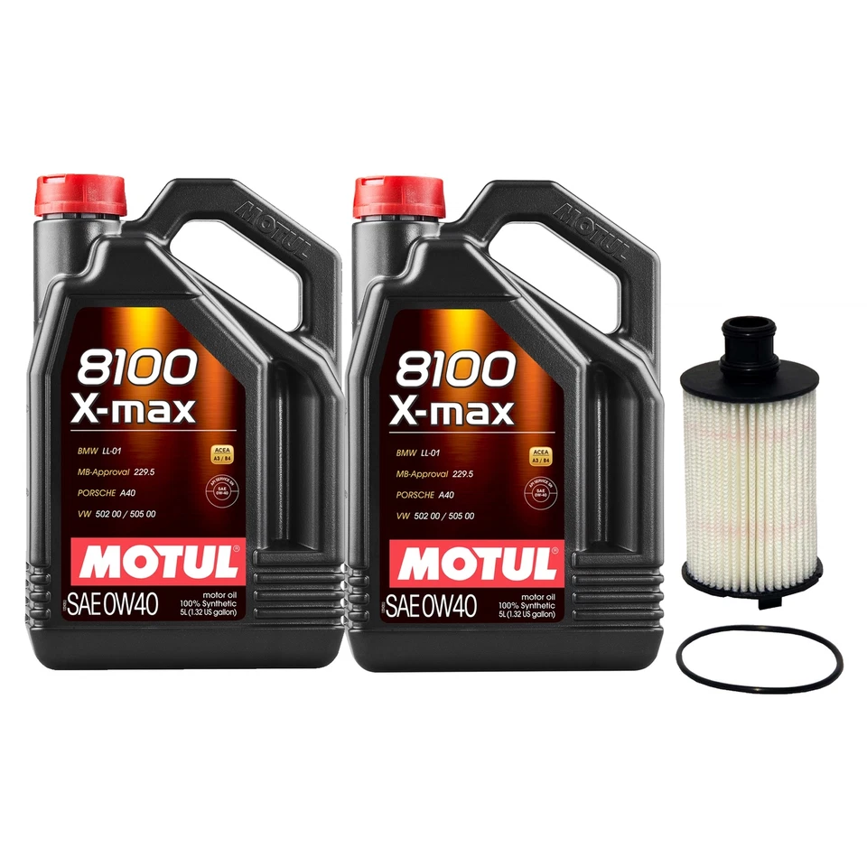 Kit de cambio de aceite de motor filtro Wix 10L Motul 8100 X-MAX 0W40 para Jaguar XJ XF Rover Foto 1 de 1