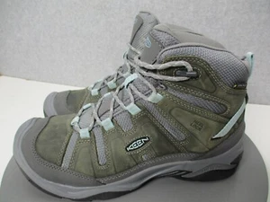 KEEN Circadia Mid WP Waterproof Womens Sz 8.5 Hiking Boots Gray Blue - Picture 1 of 13
