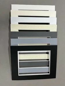 9 x Picture Framing Mat Boards 50 x 70cm with 40 x 50cm Window and Backing - Picture 1 of 8