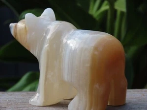 Large Onyx Polished Crystal Bear 259 Grams Display Piece 125mm Tall - Picture 1 of 7
