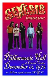 GENESIS REPLICA *PHILHARMONIC HALL* 1972 CONCERT POSTER - Picture 1 of 2