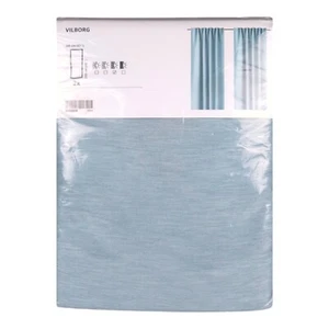 IKEA VILBORG Curtains (2 Panels) Room Darkening 57" x 98" Blue-Gray 605.151.43 - Picture 1 of 1