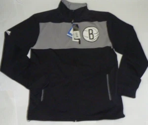 NEW ADIDAS NBA Brooklyn Nets Basketball Full Zip Sweatshirt Jacket Men M Medium - Picture 1 of 2